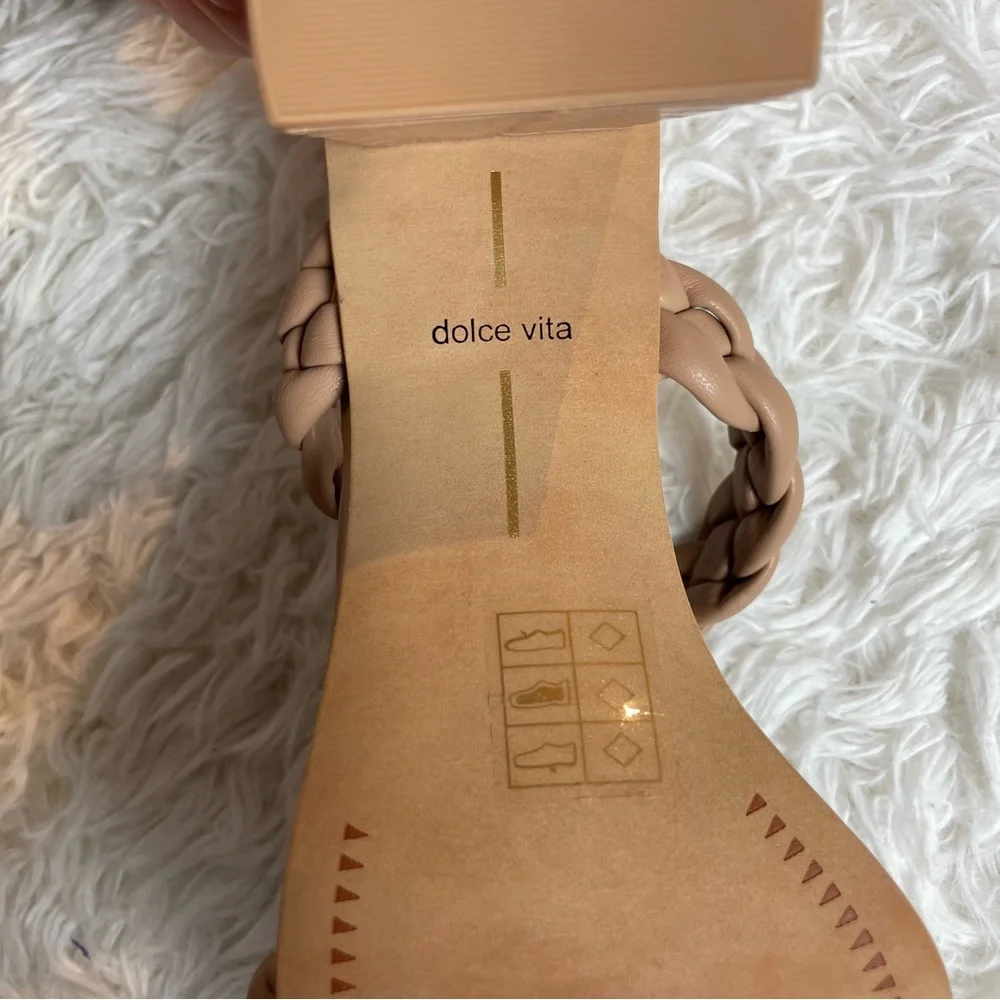 Paily Braided Double Strap High Heel Sandals | Nude Cafe - Picture 8 of 14